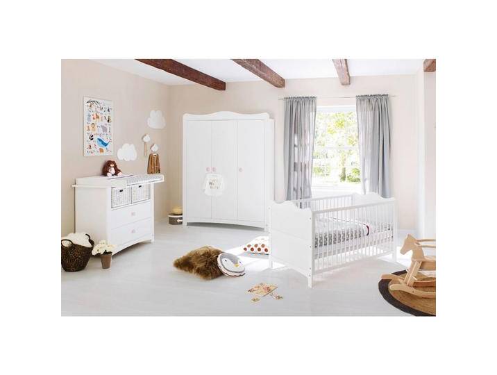 Pinolino BABYZIMMER FLORENTINA, Weiß, Kiefer, teilmassiv, 6 Fächer, 2 Schubladen, höhenverstellbar, zum Juniorbett umbaubar, Sprossen mit Normabstand, Pinolino BABYZIMMER FLORENTINA, Weiß, Kiefer, teilmassiv, 6 Fächer, 2 Schubladen, höhenverstellbar, zum Juniorbett umbaubar, Sprossen mit Normabstand, von Pinolino