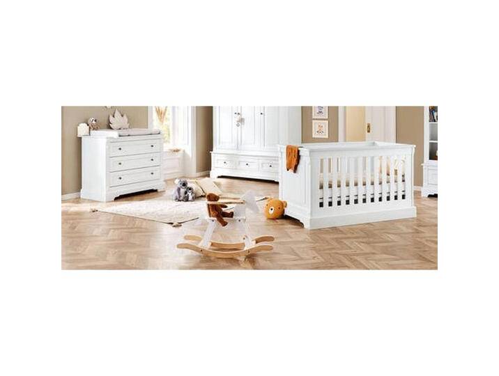 Pinolino BABYZIMMER PINOLINO EMILIA, Weiß, 3 Schubladen, zum Juniorbett umbaubar, höhenverstellbar, Sprossen mit Normabstand, Aufbauanleitung im von Pinolino