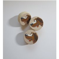 Knäufe, Schrankknäufe, Schubladengriffe, Kinderzimmer Schublade "Hund" von Pinselstuebchen