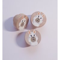 Knäufe, Schrankknäufe, Schubladengriffe, Kinderzimmer Schublade "Lama" von Pinselstuebchen