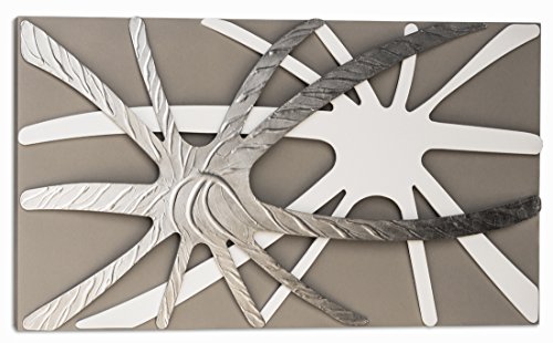 Pintdecor Spider Grey Rahmen, Holz, Silber/Taupe lackiert, 140 x 70 x 9 cm von Pintdecor