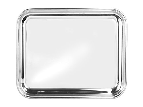 Pinti Edelstahl Bar Tablett rechteckig, Edelstahl, 33 x 1 x 40 cm von Pinti Inox
