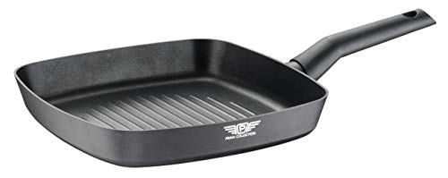 Prima Collection Black Grillpfanne aus Aluminium, Antihaftbeschichtung, Induktion, Maße: 26 x 26 cm von PINTINOX