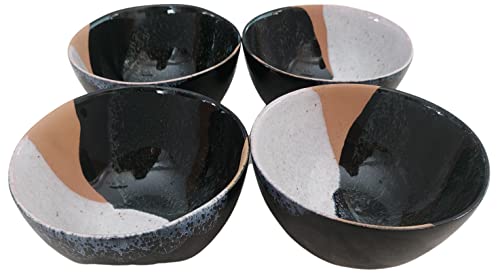 PintoCer - Müslischalen, 4er-Set, Steingut-Keramik, Schüssel, Suppenschüssel, Farbe: mehrfarbig von PintoCer