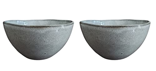 PintoCer - Müslischalen, Beige, Set mit 2 Schüsseln, Steingut-Keramik, Desanuyo-Schüssel, Suppenschüssel. von PintoCer