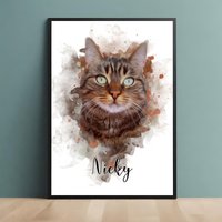 Benutzerdefinites Haustierportrait in Wasserfarben Katzenportrait Hundeportrait Aquarell Gestaltetes Portrait Digital Haustier Hunde Katze Benutzerdefinites Haustierportrait in Wasserfarben Katzenportrait Hundeportrait Aquarell Gestaltetes Portrait Digital Haustier Hunde Katze von PinturaDesignStudios