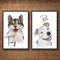 Benutzerdefinites Haustierportrait in Wasserfarben Katzenportrait Hundeportrait Aquarell Gestaltetes Portrait Digital Haustier Hunde Katze Benutzerdefinites Haustierportrait in Wasserfarben Katzenportrait Hundeportrait Aquarell Gestaltetes Portrait Digital Haustier Hunde Katze von PinturaDesignStudios