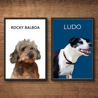 Dein Haustier Portrait Cartoon Hund Katze Erinnerung Andenken von PinturaDesignStudios