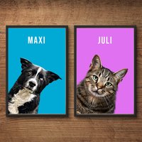 Haustier Portrait Tierportrait Andenken Personalisiert Design Hunde Poster Hundeportrait Geschenkidee Haustier Portrait Tierportrait Andenken Personalisiert Design Hunde Poster Hundeportrait Geschenkidee von PinturaDesignStudios