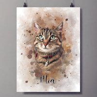 Personalisiertes Haustierportrait Katze Hunde Katzenportrait Hundeportrait Portrait Haustier Hund Poster Pferd Andenken Geschenk Erinnerung Personalisiertes Haustierportrait Katze Hunde Katzenportrait Hundeportrait Portrait Haustier Hund Poster Pferd Andenken Geschenk Erinnerung von PinturaDesignStudios