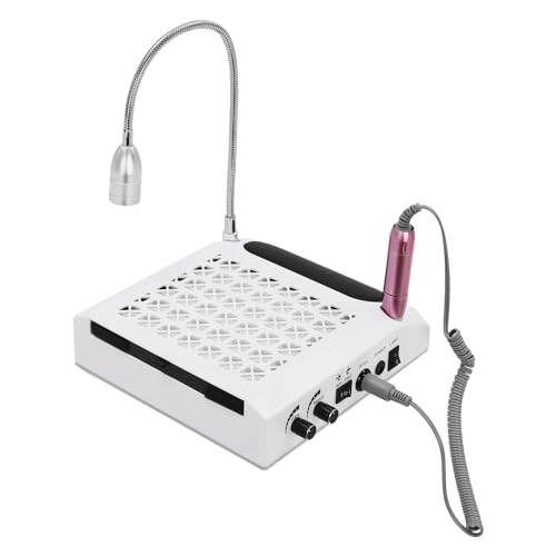 Pinuox 4 in 1 Staubabsaugung Nagelstudio & Zuhause mit Nagelfräser 4300 U/min Elektrisch Nagelstaubsauger mit Filter für Nagelstudio, Salon, Nageldesign von Pinuox