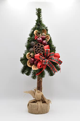 dekorierter Tannenbaum, Kleiner künstlicher Weihnachtsbaum mit Schmuck von Pinus