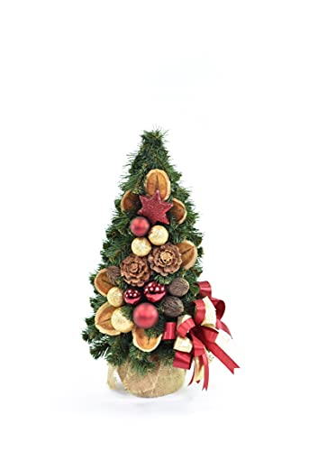 dekorierter Tannenbaum, Kleiner künstlicher Weihnachtsbaum mit Schmuck von Pinus