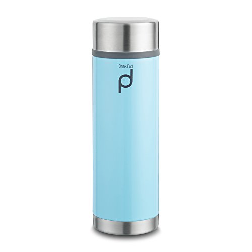 DrinkPod Pioneer Flasks Doppelwandige Isolierflasche aus 18/10 Edelstahl – Blau, 350ML, 0.35L, 0,35 L von DRINKPOD
