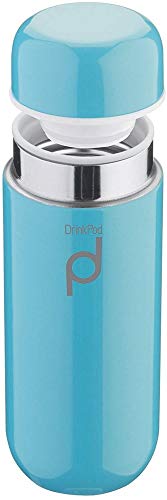 Pioneer DrinkPod Isolierflasche aus Edelstahl 0,2 L Doppelwandig Thermo-Lebensmittelbehälter 6 Stunden Heiß 24 Stunden Kühl Auslaufsicher BPA-Frei - Blau von DRINKPOD