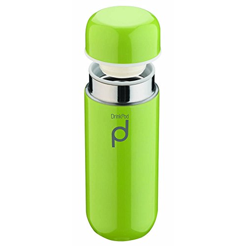 Pioneer DrinkPod Isolierflasche aus Edelstahl Doppelwandig Thermo-Lebensmittelbehälter 6 Stunden Heiß 24 Stunden Kühl Auslaufsicher BPA-Frei - 200 ml, Grün von DrinkPod