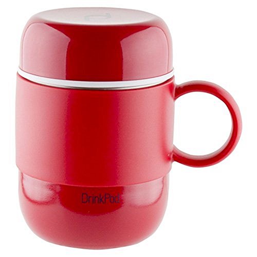 DrinkPod mit Griff Isolierbecher aus Edelstahl 0,28 L Doppelwandig Thermobehälter 6 Stunden Heiß 24 Stunden Kühl Auslaufsicher BPA-Frei - Rot DrinkPod mit Griff Isolierbecher aus Edelstahl 0,28 L Doppelwandig Thermobehälter 6 Stunden Heiß 24 Stunden Kühl Auslaufsicher BPA-Frei - Rot von Drink Pod