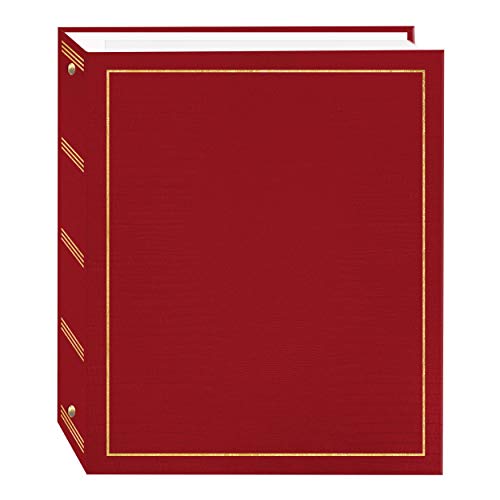 Fotoalbum, magnetisch, selbstklebend, 3 Ringe, 100 Seiten (50 Blatt), Rot von Pioneer Photo Albums