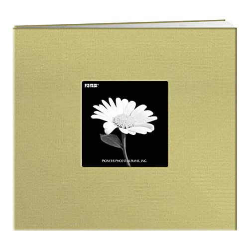 Pioneer 30,5 x 30,5 cm Buch, Stoffeinband, Album mit Fenster, rot, Soft Yellow, 8"X8" von Pioneer Photo Albums