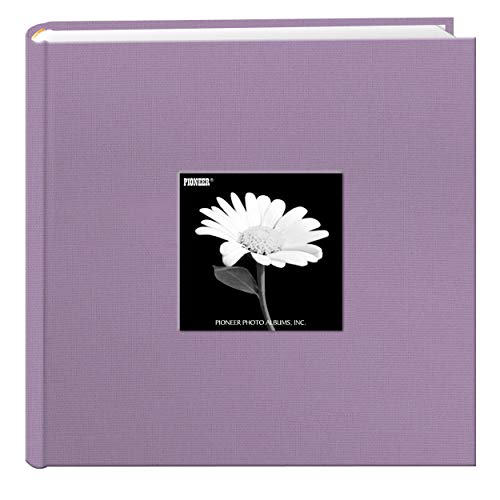 Pioneer Fotoalbum mit Fotofächern und Fotorahmen-Einband aus Stoff Misty Lilac von Pioneer Photo Albums