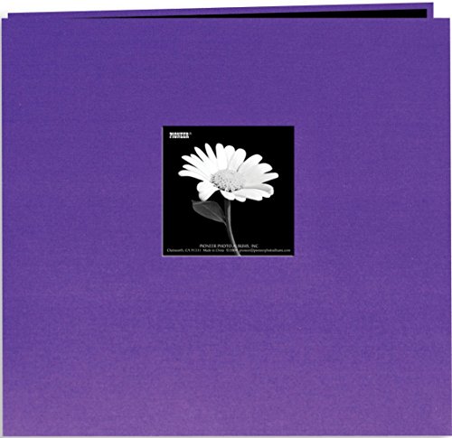 Pioneer Photo Albums Book Cloth Cover Post Bound 12"X12" Pioneer Album mit Stoffeinband, 30,5 x 30,5 cm, Traubenviolett, Stoff Polypropylen Vinyl Polyvinylchlorid, Violett (Grape Purple) von Pioneer Photo Albums