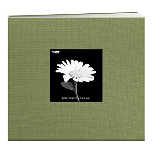 Pioneer 30,5 x 30,5 cm Buch, Stoffeinband, Album mit Fenster, rot, salbeigrün, 8"X8" von Pioneer Photo Albums