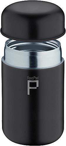 Pioneer Flasks FoodPod Thermo-Speisebehälter 400 ml Edelstahl Doppelwandig Isolierbecher für Lebensmittel 6 Stunden Heiß 24 Stunden Kühl Auslaufsicher BPA-Frei – Schwarz HCP-280SS von DRINKPOD