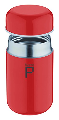 Pioneer FoodPod Thermo-Speisebehälter 400 ml Edelstahl Doppelwandig Isolierbecher für Lebensmittel 6 Stunden Heiß 24 Stunden Kühl Auslaufsicher BPA-Frei – Rot von DRINKPOD