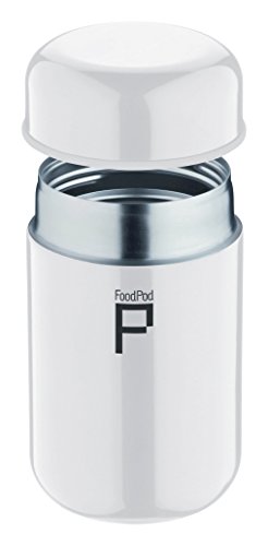 Pioneer FoodPod Thermo-Speisebehälter 400 ml Edelstahl Doppelwandig Isolierbecher für Lebensmittel 6 Stunden Heiß 24 Stunden Kühl Auslaufsicher BPA-Frei – Weiß von DRINKPOD