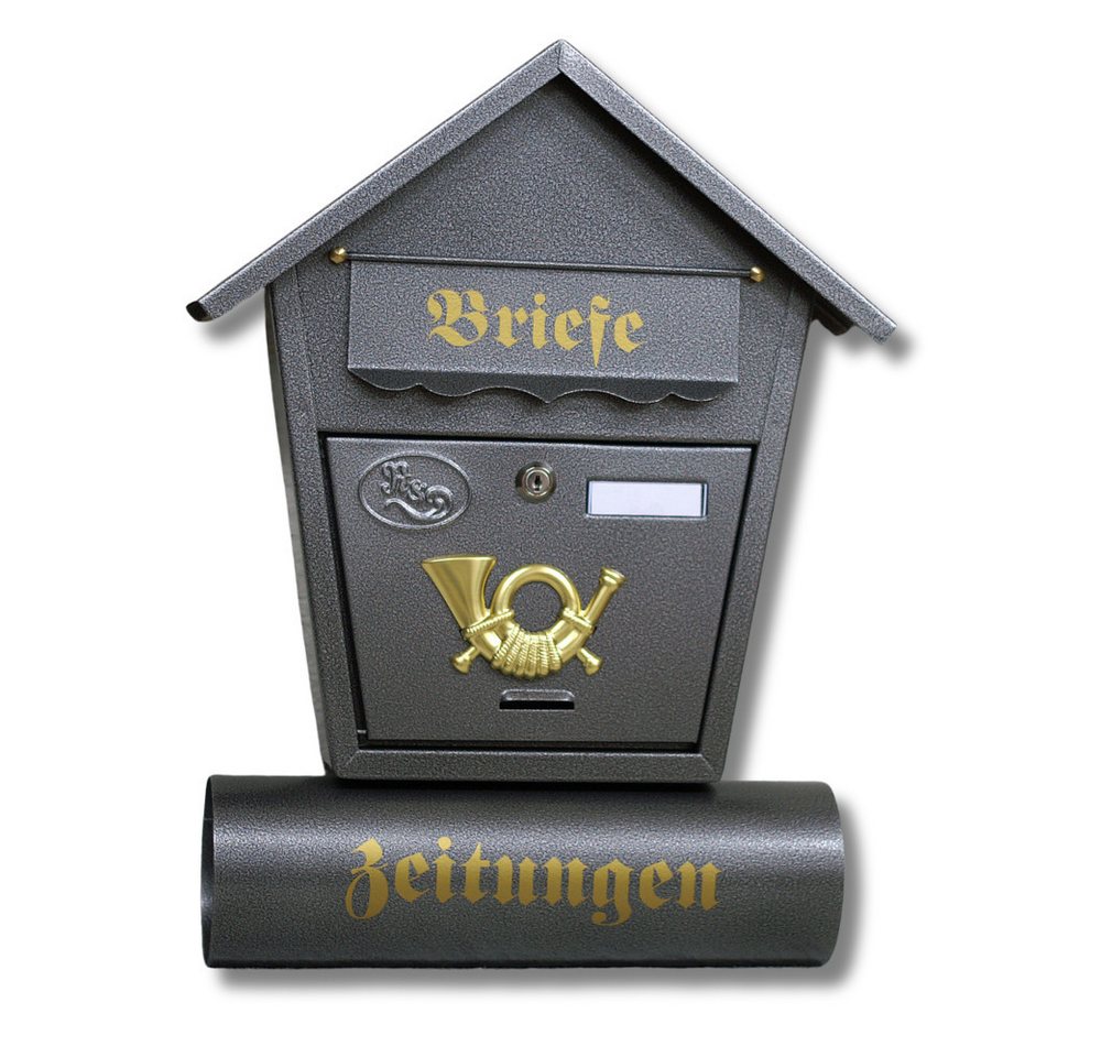 Pioniers Verkauf Briefkasten Wand-Briefkasten Spitzdach 49 x 37 x 11 cm T1 von Pioniers Verkauf