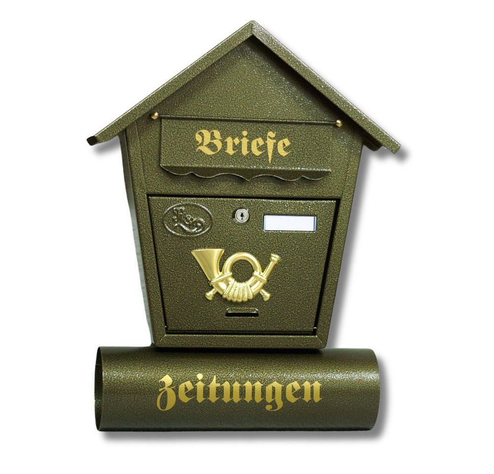 Pioniers Verkauf Briefkasten Wand-Briefkasten Spitzdach 49 x 37 x 11 cm T1 von Pioniers Verkauf