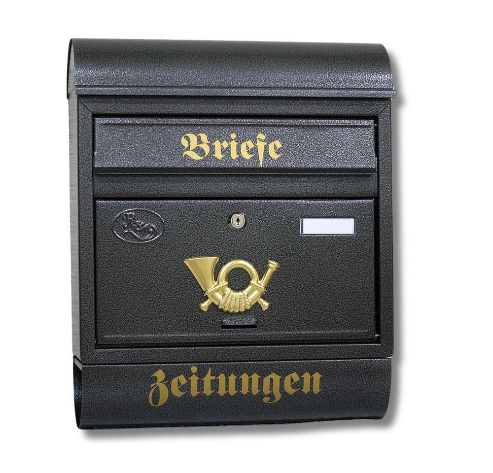 Pioniers Verkauf Briefkasten Wandbriefkasten Runddach mit Zeitungsfach 44,5 x 36 x 13,5 cm T8 von Pioniers Verkauf