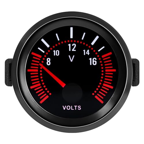 2" 52mm Digital Auto Volt Meter Voltmeter Spannung 8-16V Weiß LED Universal Rauchglas von Piousunt