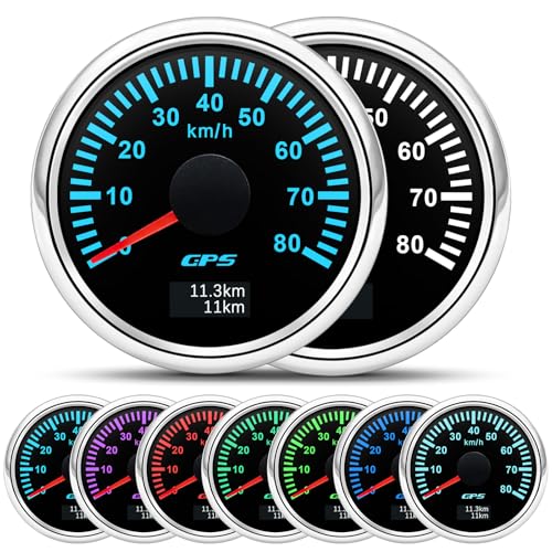 52mm Geschwindigkeitsmesser Boot GPS Tacho Kilometerzähler 0-80Km/H Wasserdichter IP67 7-Farben Tachometer Messgerät für Auto Boot Yacht 12V/24V 52mm Geschwindigkeitsmesser Boot GPS Tacho Kilometerzähler 0-80Km/H Wasserdichter IP67 7-Farben Tachometer Messgerät für Auto Boot Yacht 12V/24V von Piousunt