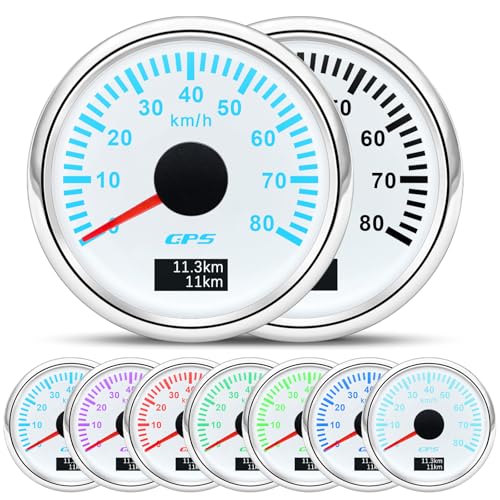 52mm Geschwindigkeitsmesser Boot GPS Tacho Kilometerzähler 0-80Km/H Wasserdichter IP67 7-Farben Tachometer Messgerät für Auto Boot Yacht 12V/24V 52mm Geschwindigkeitsmesser Boot GPS Tacho Kilometerzähler 0-80Km/H Wasserdichter IP67 7-Farben Tachometer Messgerät für Auto Boot Yacht 12V/24V von Piousunt