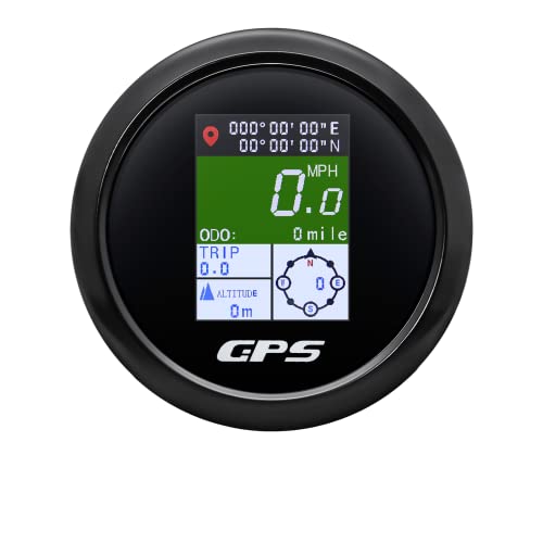 85MM GPS Geschwindigkeitsmesser Messgerät Digital Wasserdichte Boot Km/h mph Knoten Einstellbare GPS Antenne 9-32V fit Auto LKW Motorrad Marine von Piousunt