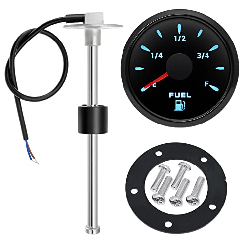 Kraftstoffstandsanzeige mit Kraftstoffstandssensor, 0-190ohms Marine Kraftstoff Sendeeinheit, Boot Kraftstoff Tank Sender Edelstahl Gas Sensor für Boot Auto LKW Fahrzeug von Piousunt