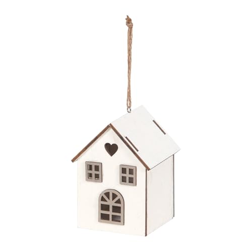 Piovaccari Holzhaus zum Öffnen, weiß, 7.3 x 9 x 6.5 cm von Piovaccari