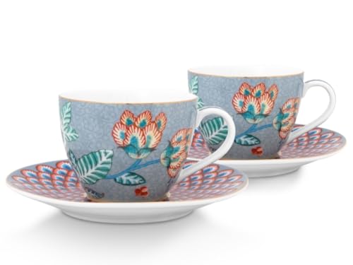 Pip Studio Flower Festival Espresso m.U. Light Bl. 120ml Set2 von Pip Studio