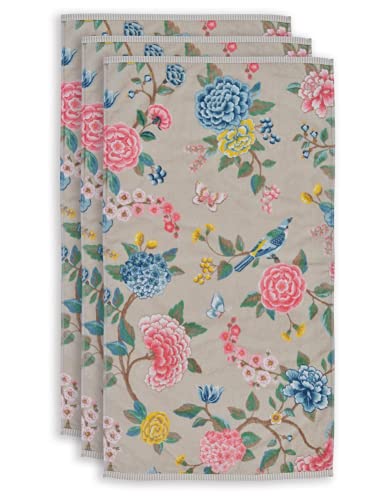 PIP STUDIO Handtuch-Set Good Evening 3X Farbe Khaki, Größe 55x100 x 3 von Pip Studio