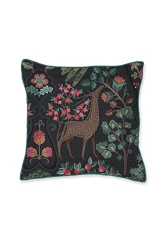 PIP Studio Zierkissen Pavoni Square Cushion Farbe Dark Blue Größe 45x45 von PiP Studio