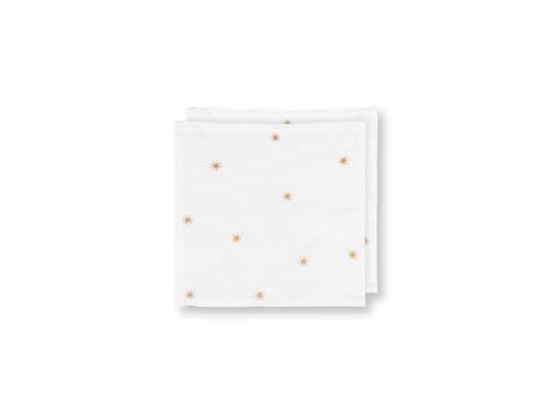 Pip Studio Dot Delight Servietten mit Stickerei Sterne Gold 40x40cm von Pip Studio
