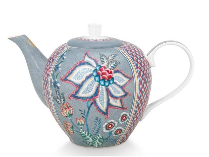 PiP Studio Teekanne Flower Festival Teekanne Light Blue 1,6l, Tea Pot Large Flower Festival Light Blue 1.6ltr, bunt PiP Studio Teekanne Flower Festival Teekanne Light Blue 1,6l, Tea Pot Large Flower Festival Light Blue 1.6ltr, bunt von Pip-Studio