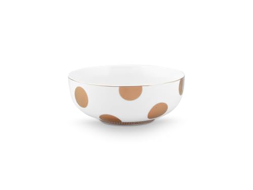 Pip Studio Dot Delight Bowl weiß-Gold 15cm von Pip Studio