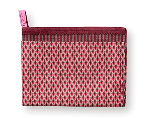 Pip Studio Flower Festival Geschirrtuch Rot/Dunkelrosa von Pip Studio