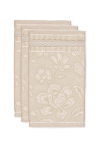 Pip Studio Gästehandtuch Set/3 Jasmin Jacquard Sand 30x50cm von Pip Studio