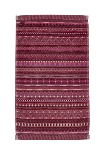 Pip Studio Geometric Print Gästehandtuch Dark pink 30x50cm (1 Stück) von Pip Studio