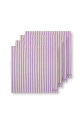 Pip Studio Stripes Set/4 Servietten Lila von Pip Studio