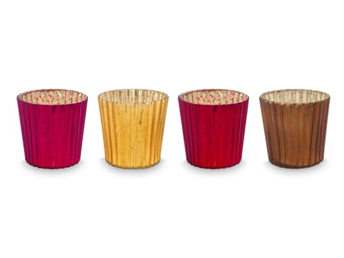 Pip Studio Love Birds Teelichthalter Glas rot 4er Set von Pip Studio