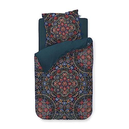 Pip Studio Perkalbettwäsche Il Ricamo | Dark Blue - 155 x 220 von Pip Studio
